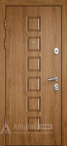 Цельногнутая уличная дверь с окрасом №38 внутренняя - фото