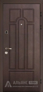 Дверь с фрезеровкой темная под дерево №40 внешняя - фото