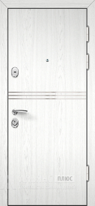 Цельногнутая уличная дверь с окрасом №38 внешняя - фото