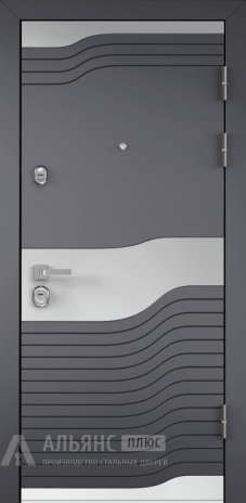 Фото «Дверь входная металлическая в стиле Лофт с надежными петлями №4»